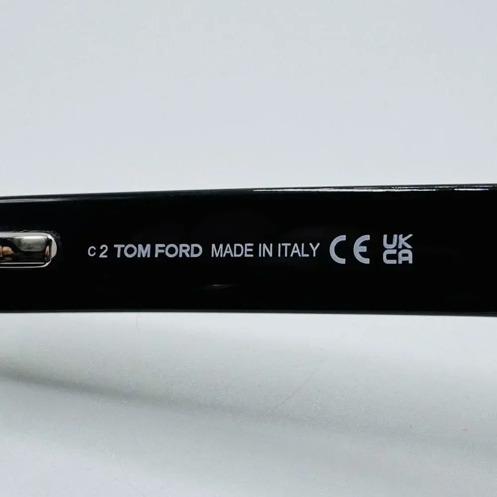 Tom Ford Eyeglasses Frame TF6068-B 001 Black Blue Light Block Clip-On 53-20-145